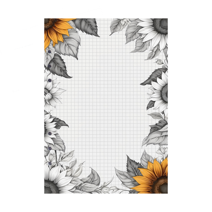 DIN A5 Ringbucheinlagen 6-fach Lochung mit Motiv | Bild Sunflower 46