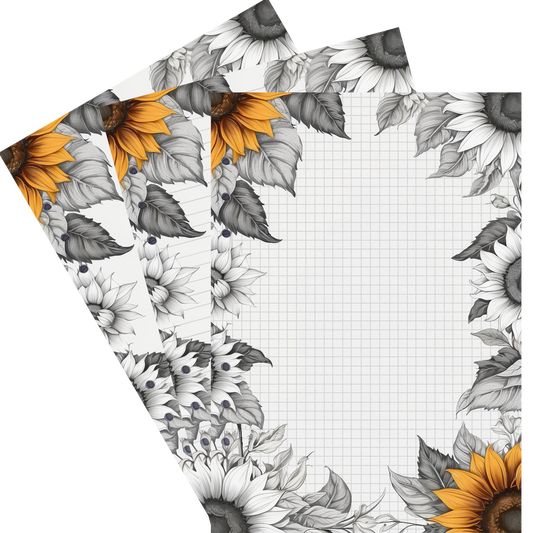 DIN A5 Ringbucheinlagen 6-fach Lochung mit Motiv | Bild Sunflower 46