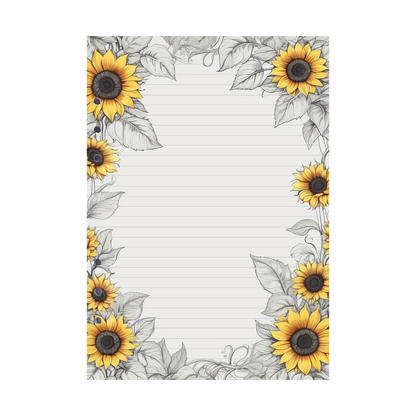 DIN A5 Ringbucheinlagen 6-fach Lochung mit Motiv | Bild Sunflower 47