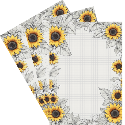 DIN A5 Ringbucheinlagen 6-fach Lochung mit Motiv | Bild Sunflower 47