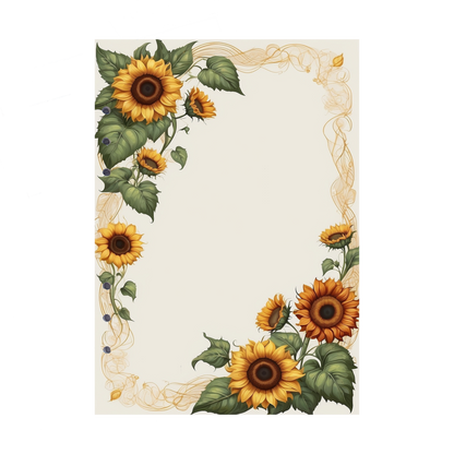DIN A5 Ringbucheinlagen 6-fach Lochung mit Motiv | Bild Sunflower 48