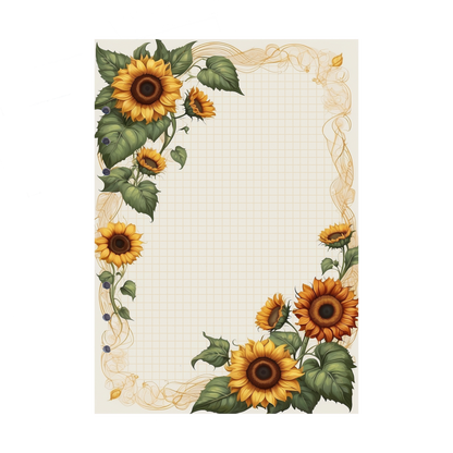 DIN A5 Ringbucheinlagen 6-fach Lochung mit Motiv | Bild Sunflower 48