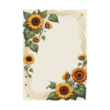 DIN A5 Ringbucheinlagen 6-fach Lochung mit Motiv | Bild Sunflower 48