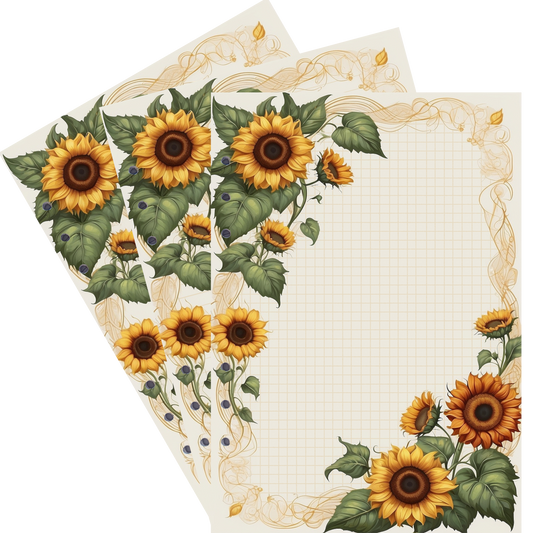 DIN A5 Ringbucheinlagen 6-fach Lochung mit Motiv | Bild Sunflower 48