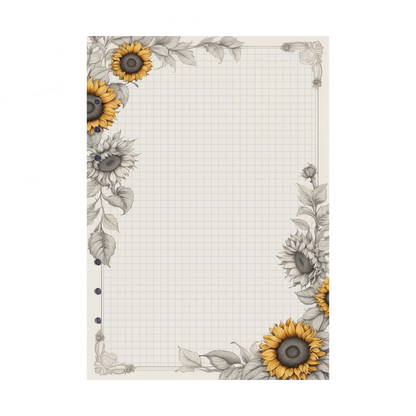DIN A5 Ringbucheinlagen 6-fach Lochung mit Motiv | Bild Sunflower 49