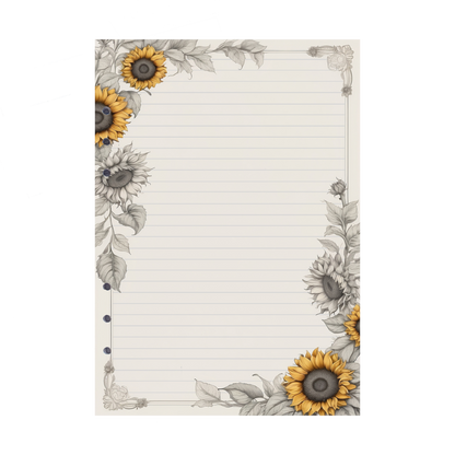 DIN A5 Ringbucheinlagen 6-fach Lochung mit Motiv | Bild Sunflower 49