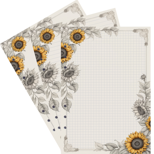 DIN A5 Ringbucheinlagen 6-fach Lochung mit Motiv | Bild Sunflower 49