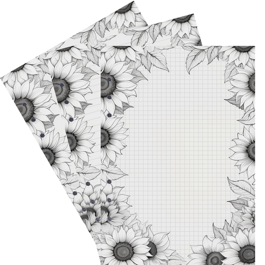 DIN A5 Ringbucheinlagen 6-fach Lochung mit Motiv | Bild Sunflower 52