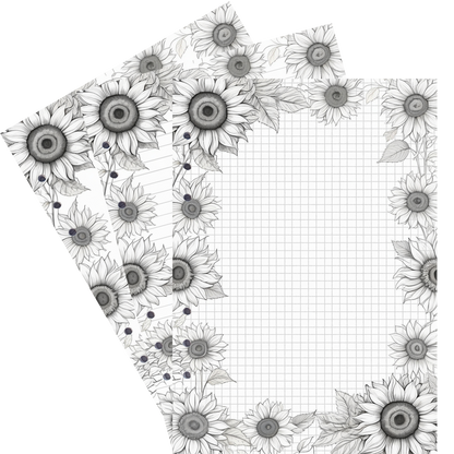 DIN A5 Ringbucheinlagen 6-fach Lochung mit Motiv | Bild Sunflower 53