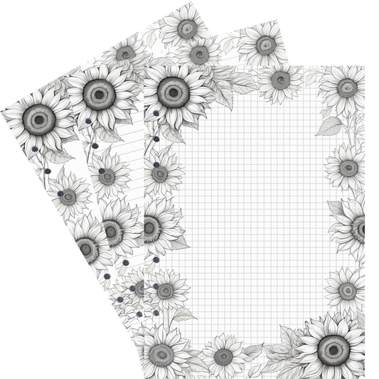 DIN A5 Ringbucheinlagen 6-fach Lochung mit Motiv | Bild Sunflower 53