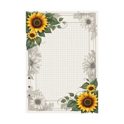 DIN A5 Ringbucheinlagen 6-fach Lochung mit Motiv | Bild Sunflower 54