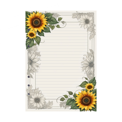DIN A5 Ringbucheinlagen 6-fach Lochung mit Motiv | Bild Sunflower 54