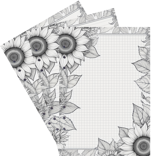 DIN A5 Ringbucheinlagen 6-fach Lochung mit Motiv | Bild Sunflower 55