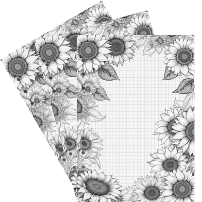 DIN A5 Ringbucheinlagen 6-fach Lochung mit Motiv | Bild Sunflower 56