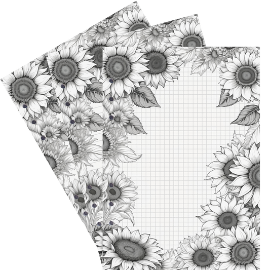 DIN A5 Ringbucheinlagen 6-fach Lochung mit Motiv | Bild Sunflower 56
