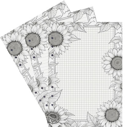 DIN A5 Ringbucheinlagen 6-fach Lochung mit Motiv | Bild Sunflower 57