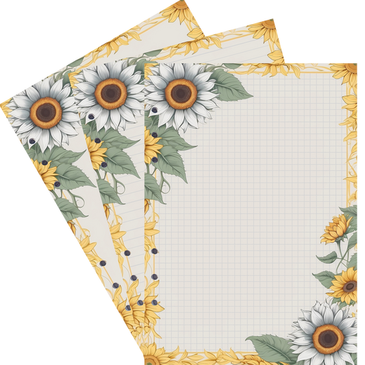 DIN A5 Ringbucheinlagen 6-fach Lochung mit Motiv | Bild Sunflower 58