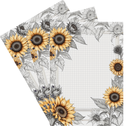 DIN A5 Ringbucheinlagen 6-fach Lochung mit Motiv | Bild Sunflower 62