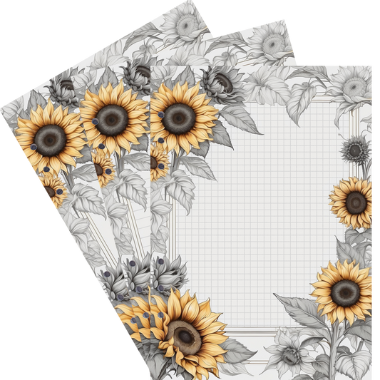 DIN A5 Ringbucheinlagen 6-fach Lochung mit Motiv | Bild Sunflower 62