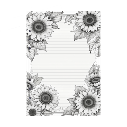 DIN A5 Ringbucheinlagen 6-fach Lochung mit Motiv | Bild Sunflower 63