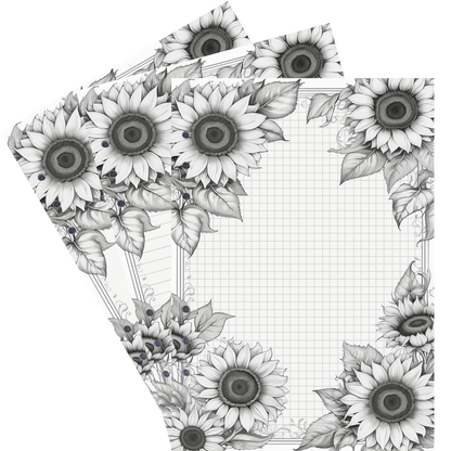 DIN A5 Ringbucheinlagen 6-fach Lochung mit Motiv | Bild Sunflower 63