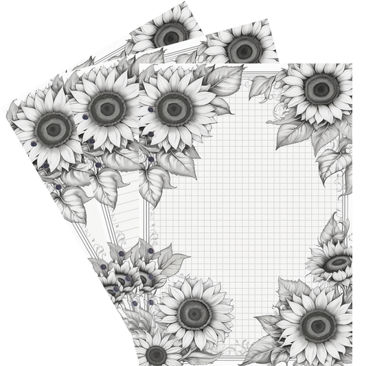 DIN A5 Ringbucheinlagen 6-fach Lochung mit Motiv | Bild Sunflower 63