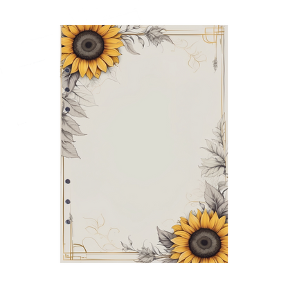 DIN A5 Ringbucheinlagen 6-fach Lochung mit Motiv | Bild Sunflower 64