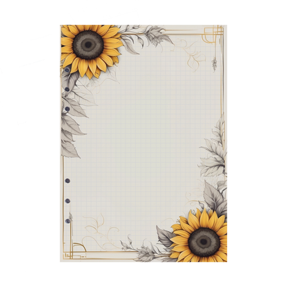 DIN A5 Ringbucheinlagen 6-fach Lochung mit Motiv | Bild Sunflower 64