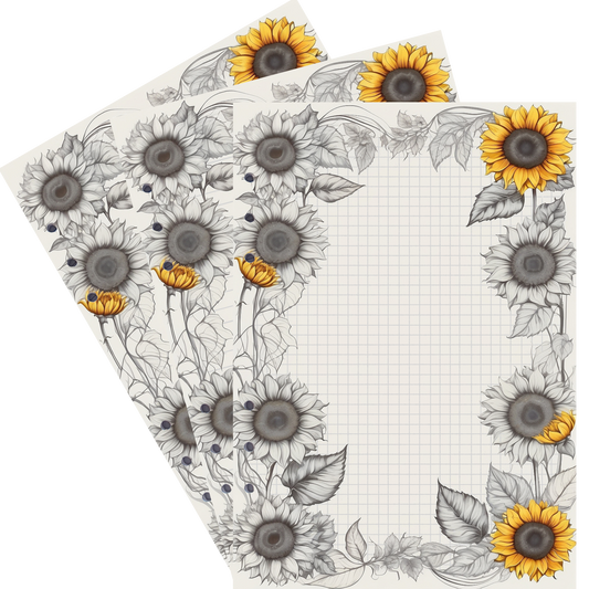 DIN A5 Ringbucheinlagen 6-fach Lochung mit Motiv | Bild Sunflower 66