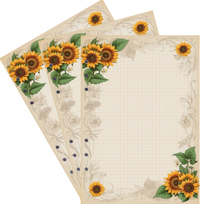 DIN A5 Ringbucheinlagen 6-fach Lochung mit Motiv | Bild Sunflower 67