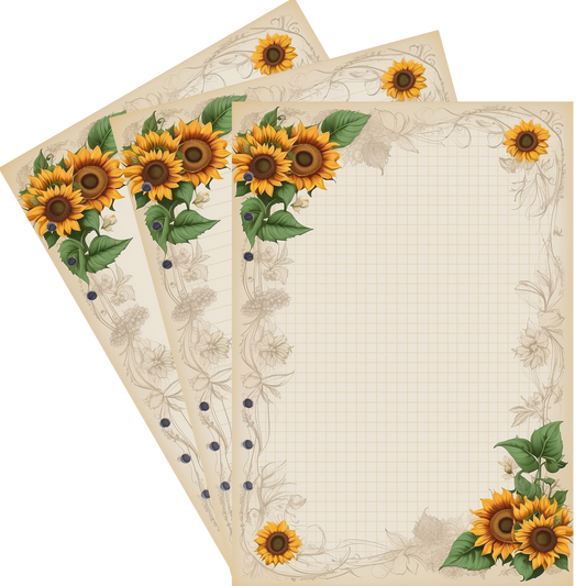 DIN A5 Ringbucheinlagen 6-fach Lochung mit Motiv | Bild Sunflower 67
