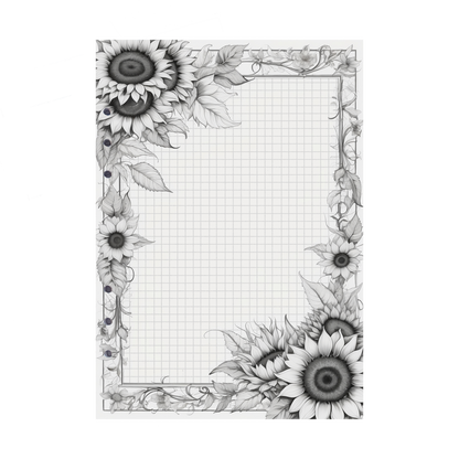 DIN A5 Ringbucheinlagen 6-fach Lochung mit Motiv | Bild Sunflower 68