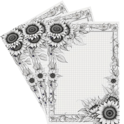 DIN A5 Ringbucheinlagen 6-fach Lochung mit Motiv | Bild Sunflower 68