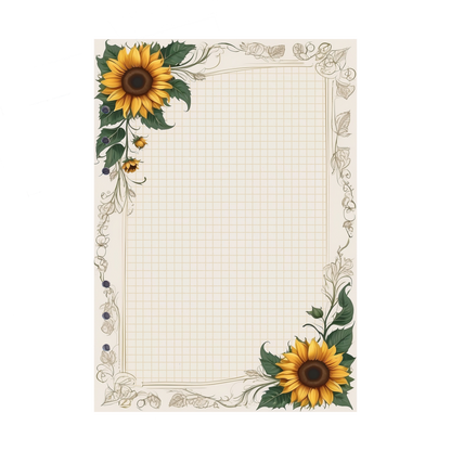 DIN A5 Ringbucheinlagen 6-fach Lochung mit Motiv | Bild Sunflower 70