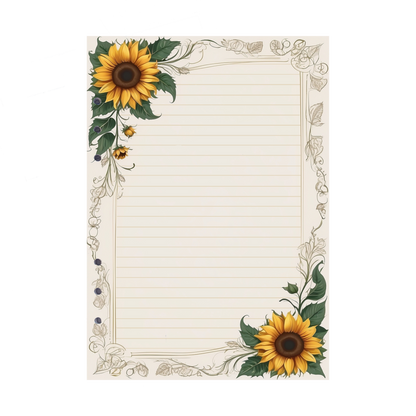 DIN A5 Ringbucheinlagen 6-fach Lochung mit Motiv | Bild Sunflower 70