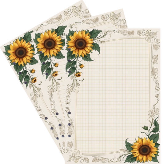 DIN A5 Ringbucheinlagen 6-fach Lochung mit Motiv | Bild Sunflower 70