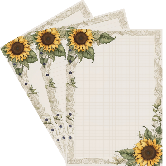 DIN A5 Ringbucheinlagen 6-fach Lochung mit Motiv | Bild Sunflower 73