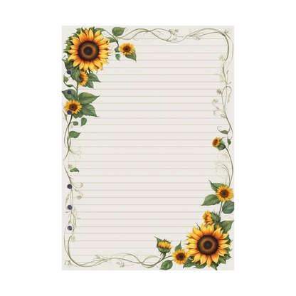 DIN A5 Ringbucheinlagen 6-fach Lochung mit Motiv | Bild Sunflower 74