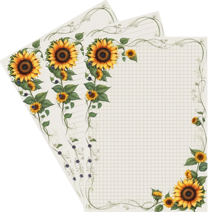 DIN A5 Ringbucheinlagen 6-fach Lochung mit Motiv | Bild Sunflower 74