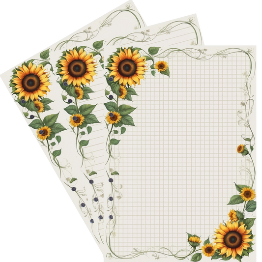 DIN A5 Ringbucheinlagen 6-fach Lochung mit Motiv | Bild Sunflower 74