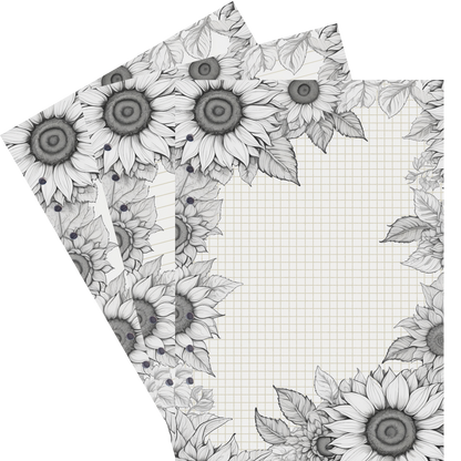 DIN A5 Ringbucheinlagen 6-fach Lochung mit Motiv | Bild Sunflower 75