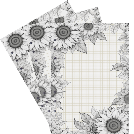 DIN A5 Ringbucheinlagen 6-fach Lochung mit Motiv | Bild Sunflower 75