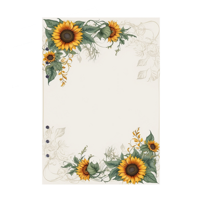 DIN A5 Ringbucheinlagen 6-fach Lochung mit Motiv | Bild Sunflower 76