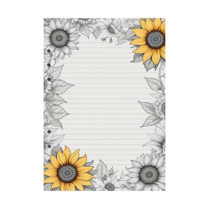 DIN A5 Ringbucheinlagen 6-fach Lochung mit Motiv | Bild Sunflower 77
