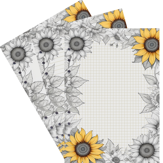DIN A5 Ringbucheinlagen 6-fach Lochung mit Motiv | Bild Sunflower 77