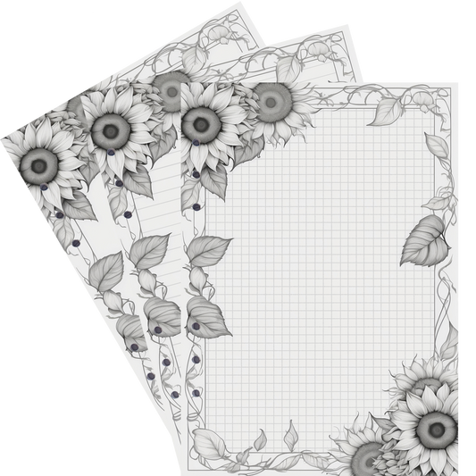 DIN A5 Ringbucheinlagen 6-fach Lochung mit Motiv | Bild Sunflower 79