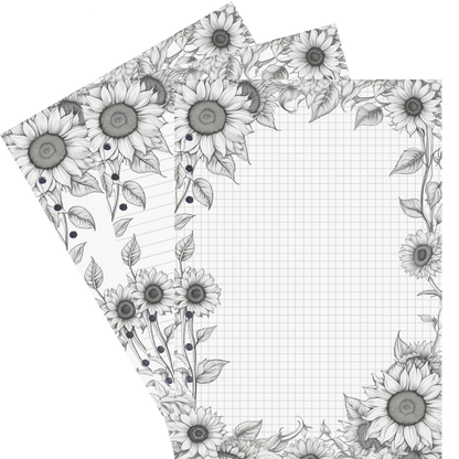 DIN A5 Ringbucheinlagen 6-fach Lochung mit Motiv | Bild Sunflower 8