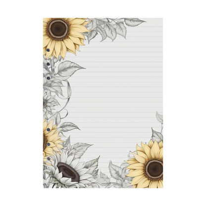 DIN A5 Ringbucheinlagen 6-fach Lochung mit Motiv | Bild Sunflower 80