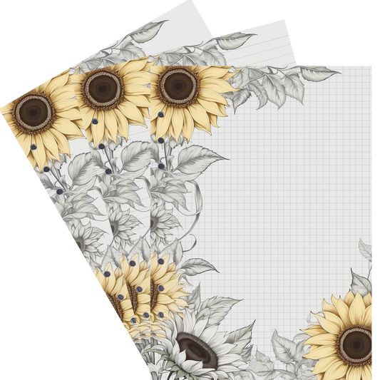 DIN A5 Ringbucheinlagen 6-fach Lochung mit Motiv | Bild Sunflower 80