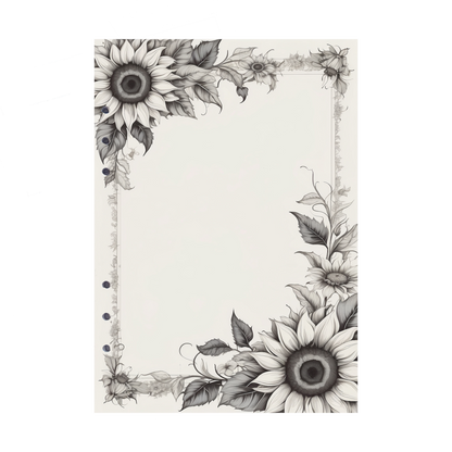 DIN A5 Ringbucheinlagen 6-fach Lochung mit Motiv | Bild Sunflower 9